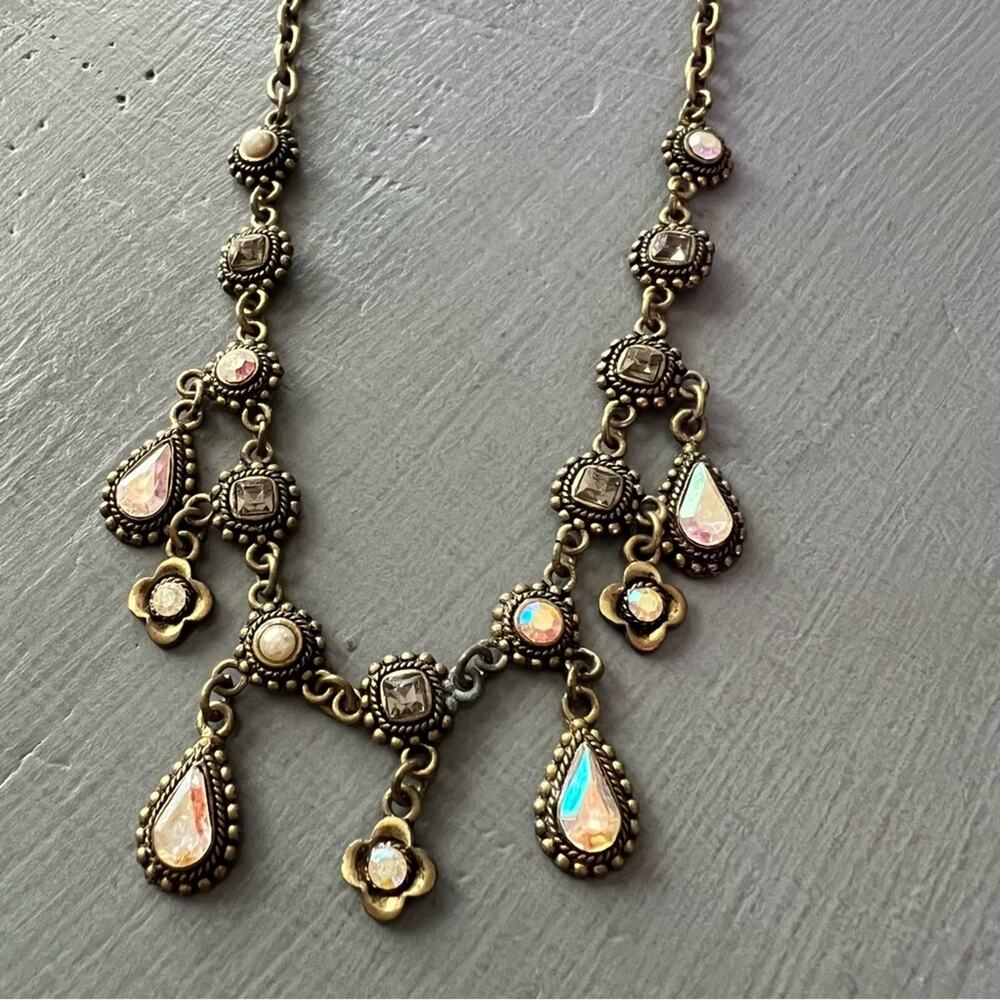 Antique Gold Statement Necklace - Picture 6 of 8